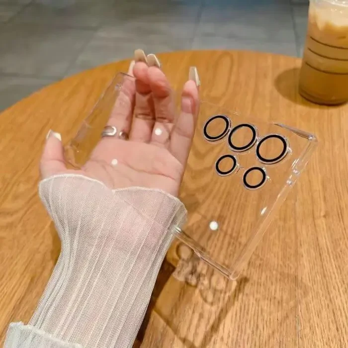 Frameless magsafe Full Clear Case with lens protector for samsung