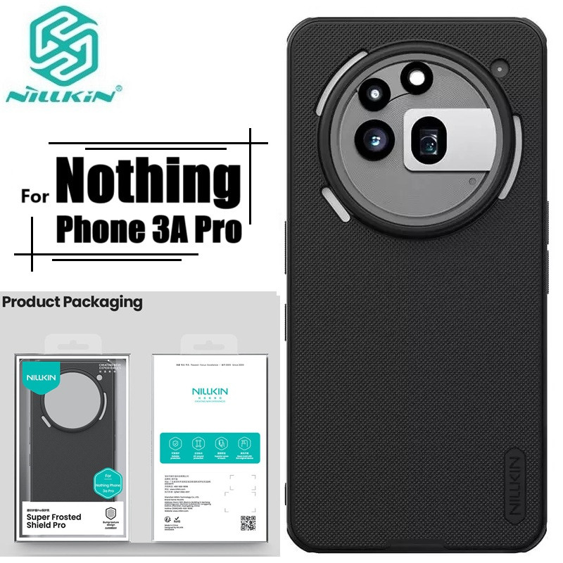 Nillkin ( Nothing Phone 3A Pro ) Super Frosted Shield Pro Matte cover case for Nothing Phone 3A Pro Smart Phone Case - Black