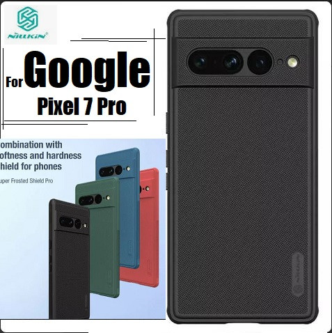 Nillkin ( Pixel 7 Pro ) Hard PC + TPU Case for Google Pixel 7 Pro Phone Cases Luxury Frosted PC + TPU Hard Protection Back Cover - Black