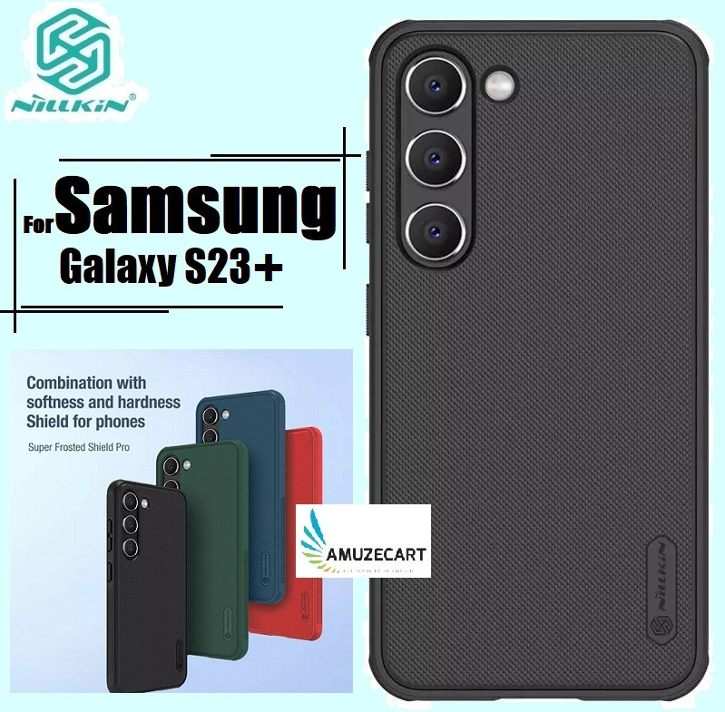 NILLKIN (Galaxy S23+) For Samsung Galaxy S23 Plus Case NILLKIN Super Frosted Shield Pro Matte Texture Hard PC and TPU Soft Bumper Back Case Premium Quality Anti-fingerprint Cover For Galaxy S23+ 5G