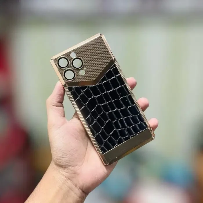 square shape side soft back leather with lens protection for iPhone 11 to 14 pro max